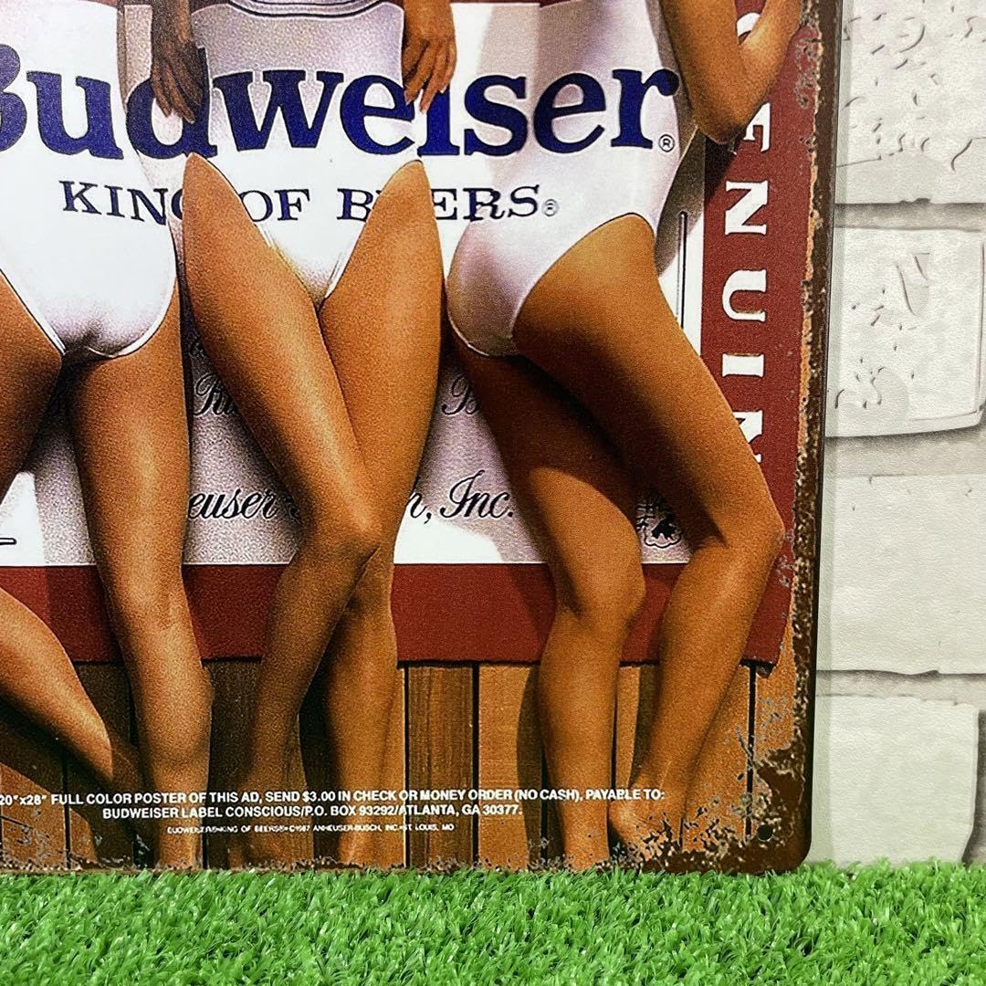 Amazon.co.jp: バドガール バドワイザー Budweiser お酒 ビール ブリキ